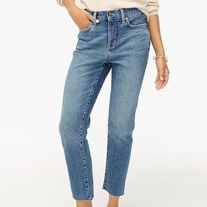 JCREW Essential Straight Jeans, Monaco Blue Wash.  99% cotton/1% elastlane.  27"